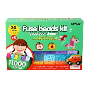 Artkal Fusion Beads Kit 11000 beads in 36 Colors Melting Pleler Beads Kit