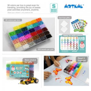 Les creacions vibrants esperen amb comptes d'Artkal de 5 mm - 24 perles d'Artkal de colors per caixa