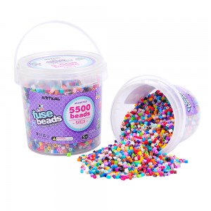លក់ក្តៅ Artkal Beads 5500pcs Beads 20 Mix Color 5mm Midi Perler Fuse Bead Bucket Set