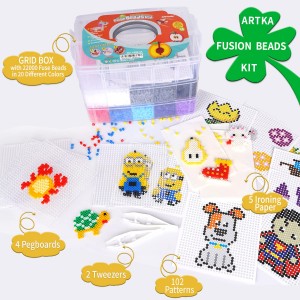 OEM i ODM DIY Craft Toy Artkal Beads Kits 3 Layler Hama Perler Fusion Beads Kits