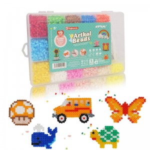 CS19 Perler Artkal beads 5mm 19colors Hama Beads Artkal Fuse Box Set for Kids Educational Toys