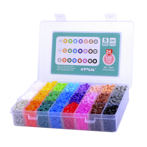 צעצועים חינוכיים בסיטונאות Artkal Beads 24 צבעים 5mm Midi Hama Perler Beads Fuse Bead Box Set