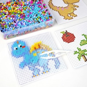 Artkal 5mm MixColors Fuse Beads Kit Hama Dinosaur Kids Diy Креативна играчка Рачно изработени занаетчиски подароци Кутии за пеглање