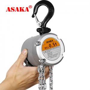 PriceList for Chain And Block - CE Certification Aluminum Alloy 0.5T  Manual Chain Hoist with High Performance – ASAKA