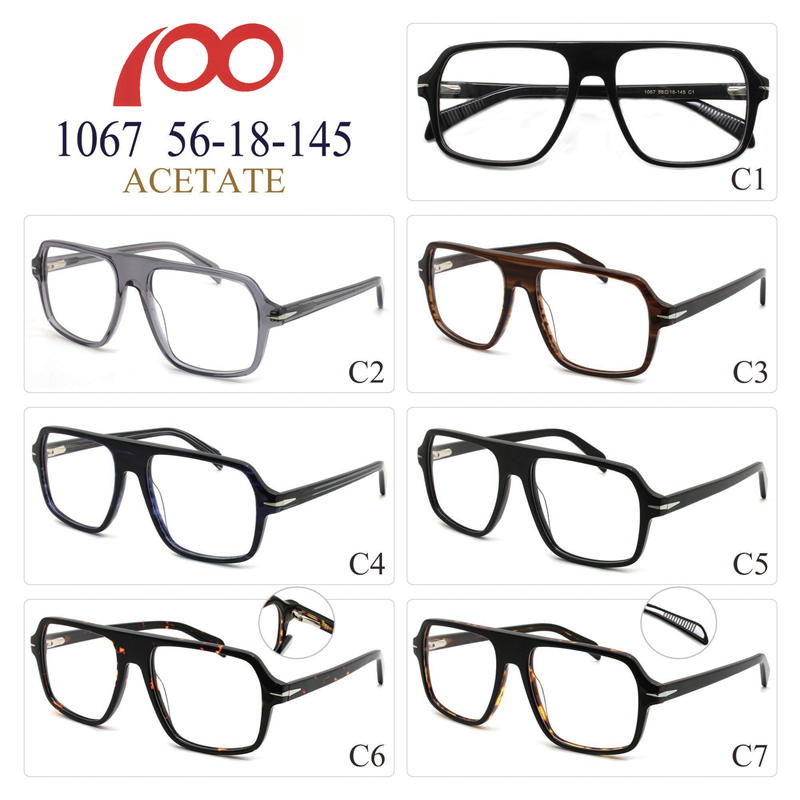 1067 ຂາຍສົ່ງຄົນອັບເດດ: ໃຫມ່ Thick Acetate optical frame ຄຸນນະສົມບັດຮູບພາບ