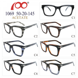 Fertigwaren-Acetatrahmen, rechteckige Form, Demi, hochwertige, kleine Bestellung, schnelle Lieferung, optische Brillenfassungen