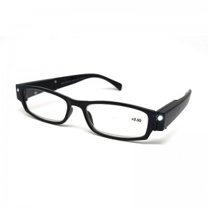 Φωτεινά γυαλιά LED Μαύρα έγχρωμα γυαλιά ανάγνωσης Led Γυαλιά ανάγνωσης μόδας με φως Led Τα φθηνότερα γυαλιά ανάγνωσης LED ρετρό γυαλιά ανάγνωσης