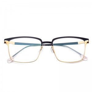7922 Screw Less Optical Frame Metal Optical Frame Stainless Steel Eyeglasses Screw Free Optical Frame Two Color Steel Cover Optical Mirror Anti Blue Light Computer Glasses Stainless Steel Optical Frame