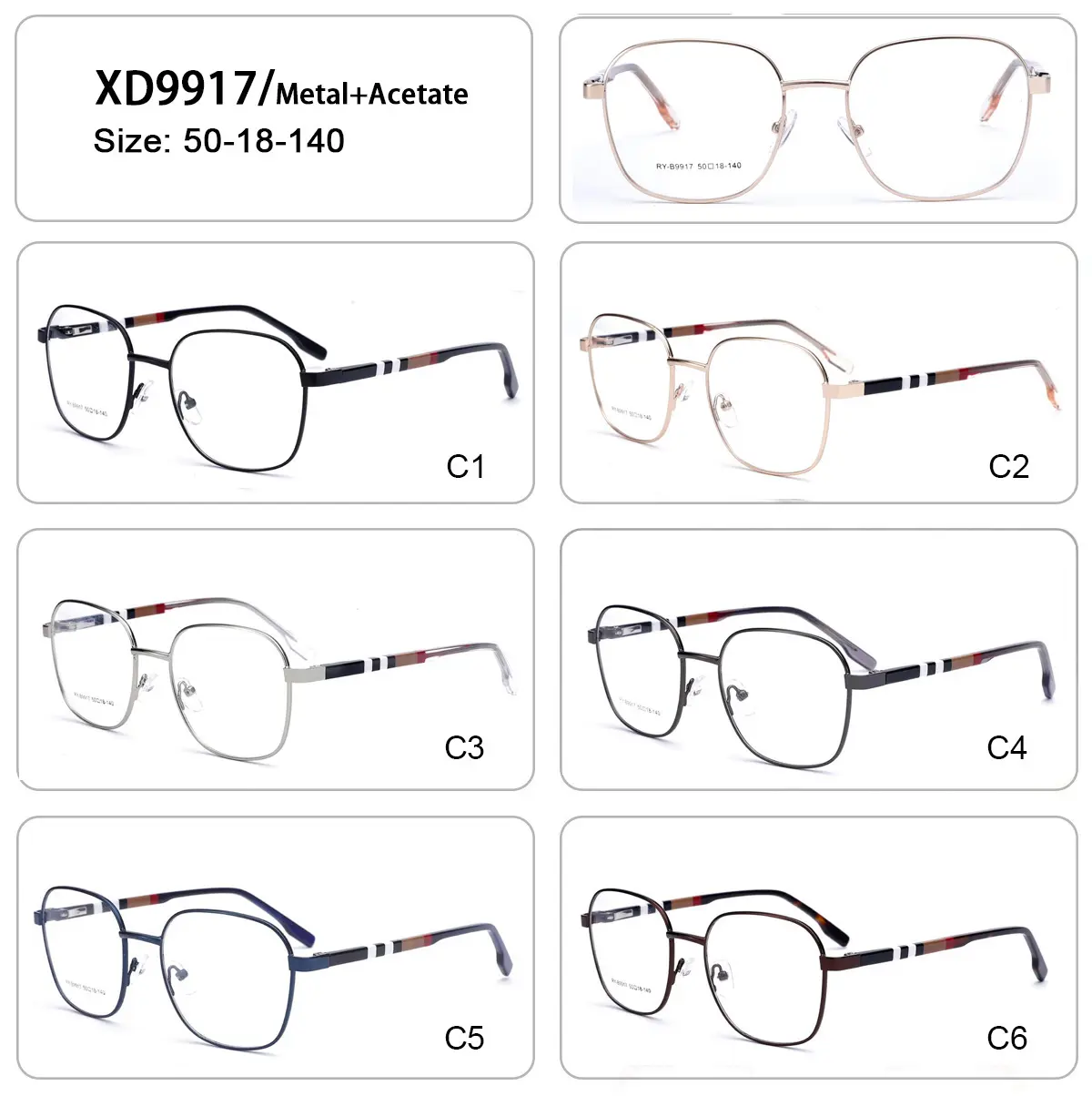 Discover the perfect blend of style and quality in acetate metal optical frames