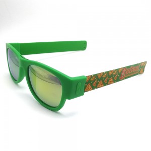 SP8008 Patent-Sonnenbrillen, faltbare Sonnenbrillen, Slap-Sonnenbrillen, polarisierte Sonnenbrillen, Einzelhandels-Sonnenbrillen, Silikon-Sonnenbrillen, Handgelenk-Sonnenbrillen, gebogene Sonnenbrillen, Stahlblech-Sonnenbrillen
