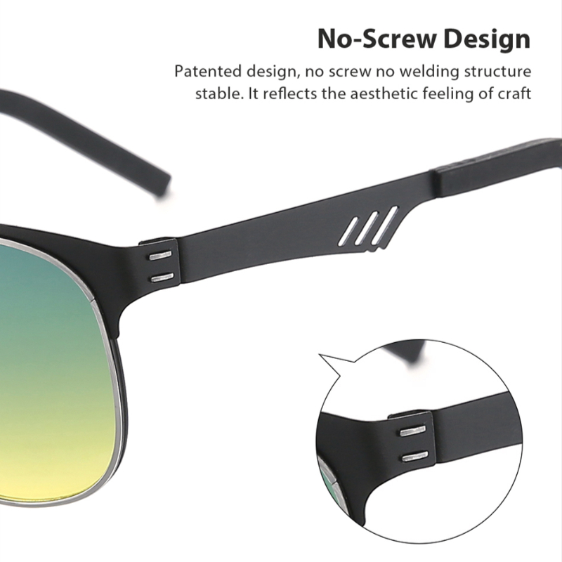 Solbriller med innfatning av rustfritt stål 8202