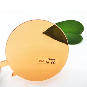 Lente de óculos de sol-lente PC 70 mm 1,6 mm 2-8C cor única