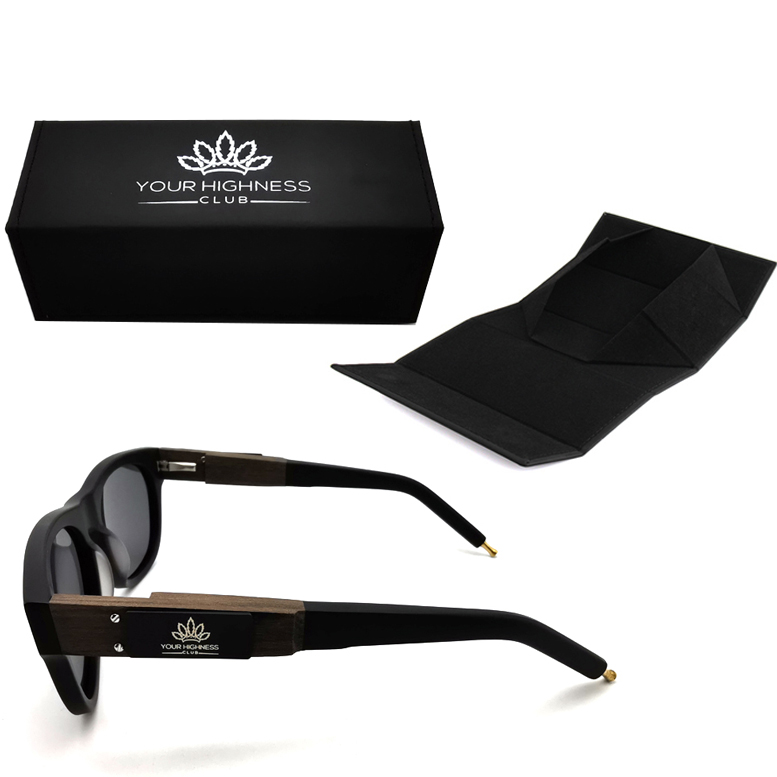 XY009 수제 선글라스 흑단 연기 파이프 태양 안경 남성용 고품질 선글라스 케이스 포함 중국 맞춤형 아세테이트 선글라스