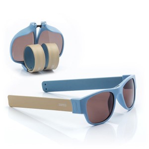 SP8008 Patent-Sonnenbrillen, faltbare Sonnenbrillen, Slap-Sonnenbrillen, polarisierte Sonnenbrillen, Einzelhandels-Sonnenbrillen, Silikon-Sonnenbrillen, Handgelenk-Sonnenbrillen, gebogene Sonnenbrillen, Stahlblech-Sonnenbrillen