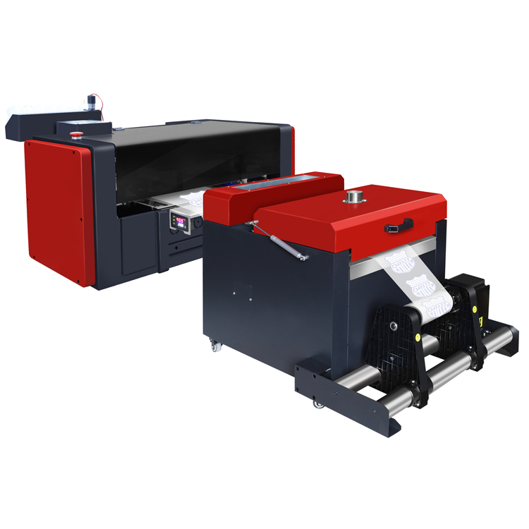 Nejnovější designová tisková tiskárna A3+ DTF DTG se strojem na třepání prášku