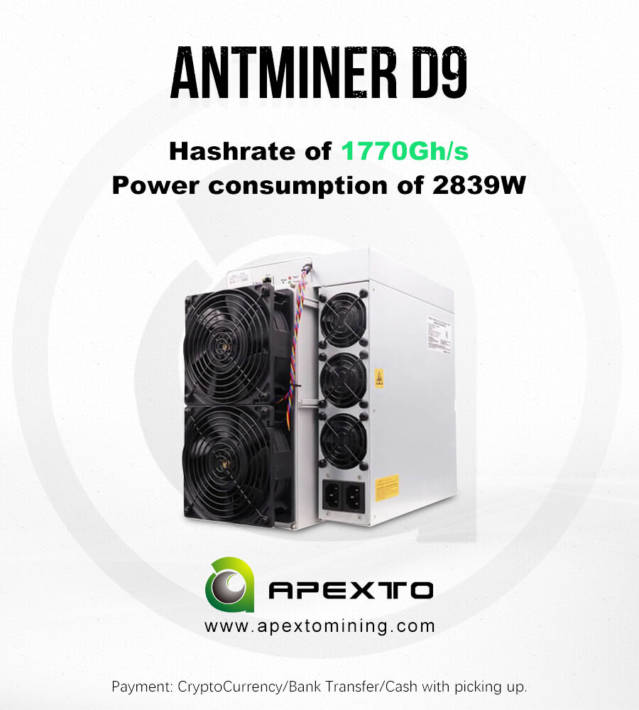 Perfect Dash Miner on Hot Selling ANTMINER D9