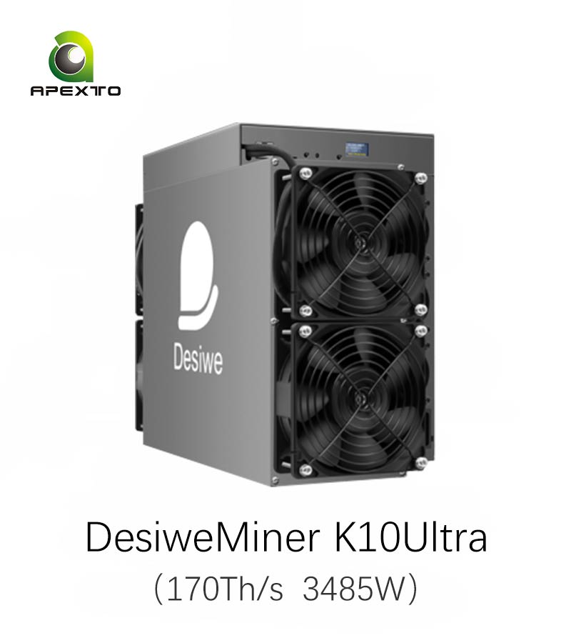 Posebno dizajniran DesiweMiner K10Ultra 170 TH/s 3485W za rudare koji rudare Bitcoin BCH BSV sa SHA-256 algoritmom