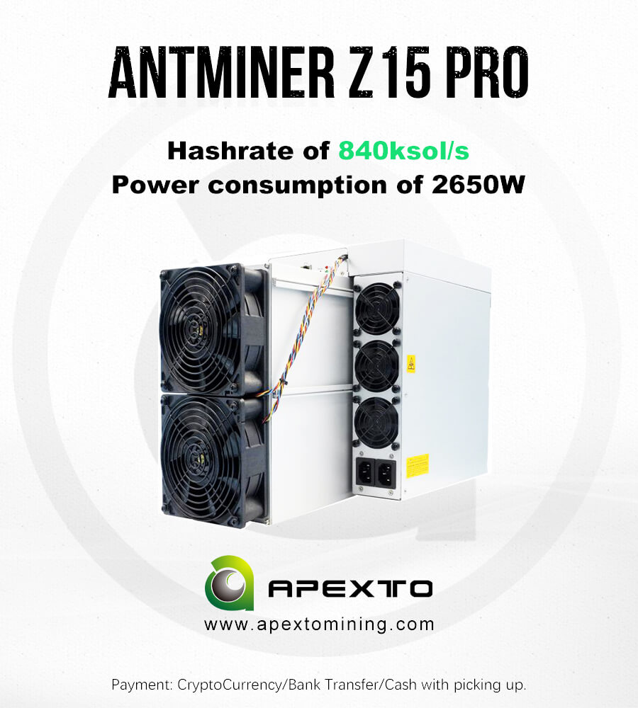 Penambang Antminer ZEC Z15 PRO yang ditingkatkan, 840KSol telah dirilis oleh Bitmain