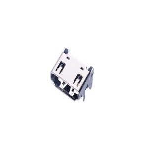 गोल्ड प्लेटेड १९ पिन महिला कनेक्टर स्ट्रेट HDMI कनेक्टर