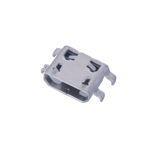 MICRO DIP 5PIN Pllakë zhytjeje femërore 0.8mm Lidhës i tipit të shkurtër USB