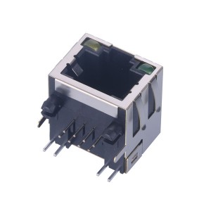 Factory wholesale Micro Rf Coaxial Plug - RJ45 with LED (5631-3-K6-F-L-8C)(DIP90°16.415.713.1)(YG) – ATOM