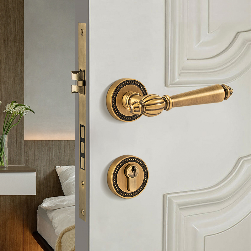Aulu Technology Unveils Luxurious Polished Golden Zinc Alloy Door Lever Handle