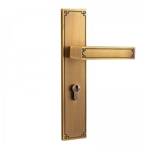 Namų aparatinė įranga Interjeras Išgalvota auksinė, tvirta žalvarinė durų svirties rankena