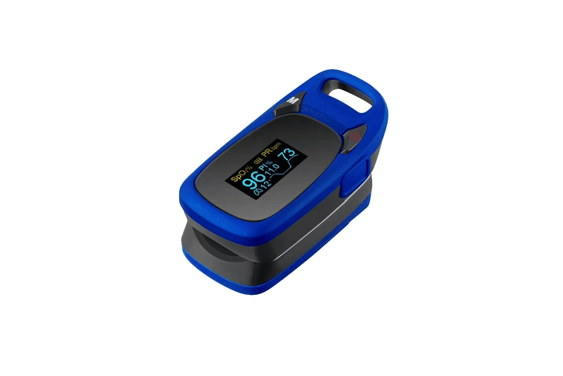 A pulse oximeter is a medical device used to measure the level of oxygen in a person’s blood