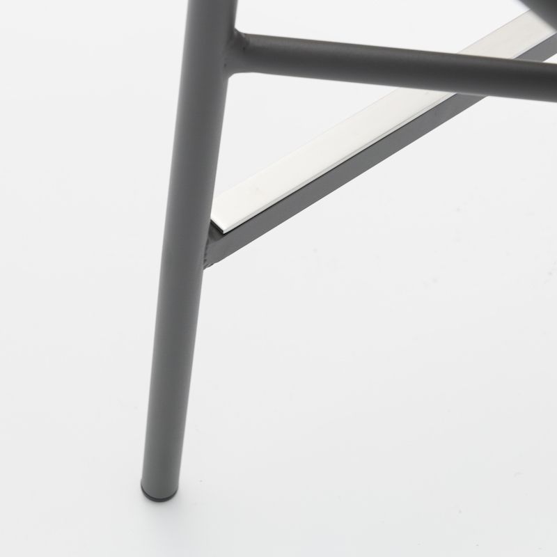 Stohovacia barová stolička AV-180H s olefínovým povrazom s hliníkovým rámom