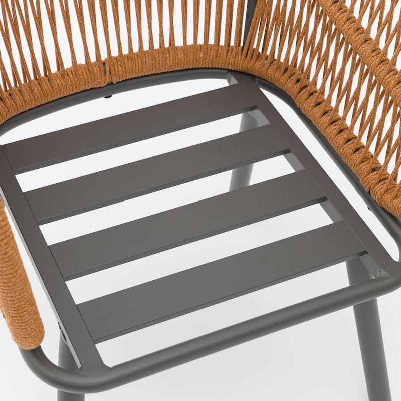 Cadeira de comedor de patas KD AV-180 corda de olefina con marco de aluminio