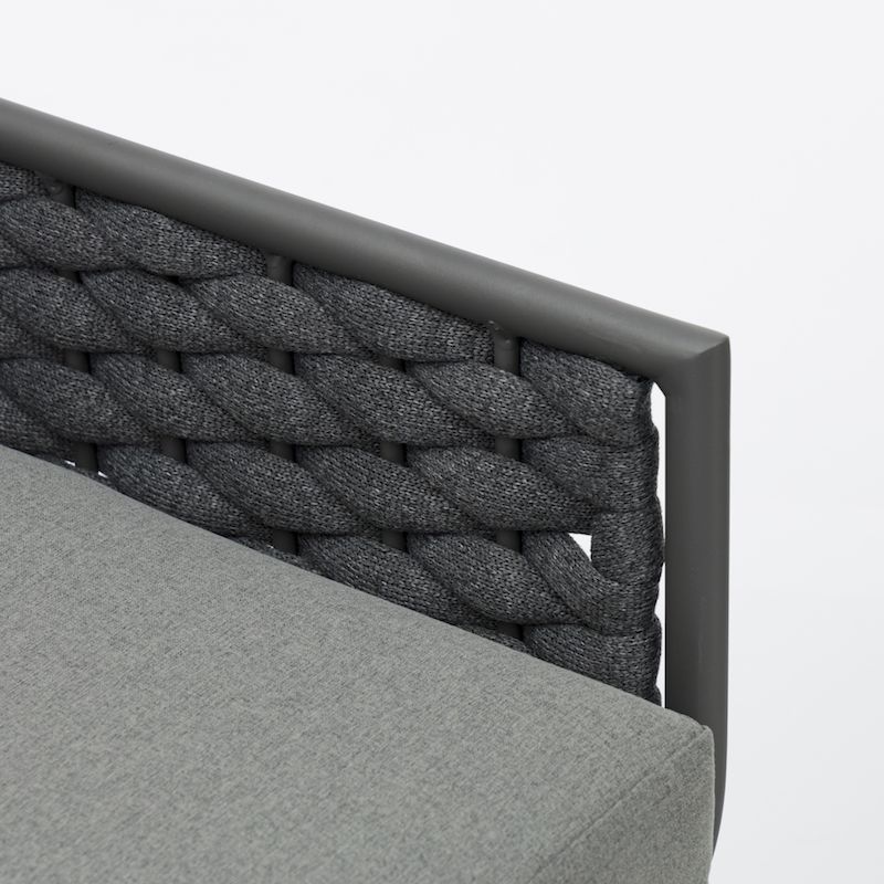 Диванний комплект AS-188 олефінове каучукове мотузкове плетіння з алюмінієвим каркасом, включно з подушкою