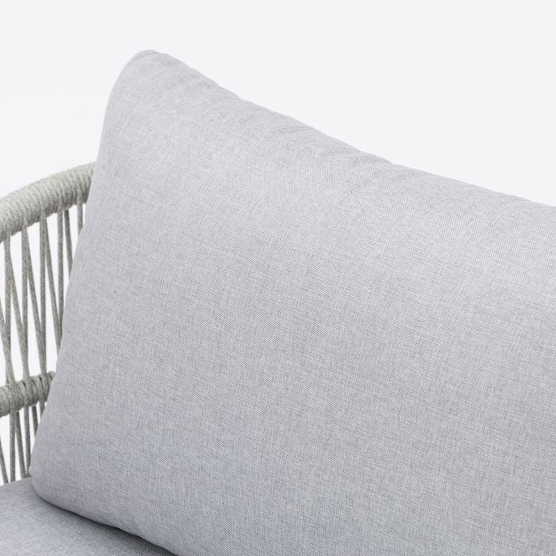 Juego de sofás con patas KD AS-180 tejido de cuerda de olefina con estructura de aluminio, incluido cojín