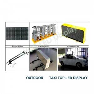 Outdoor Full Color Double Taxi Roof LED Tampilan P4