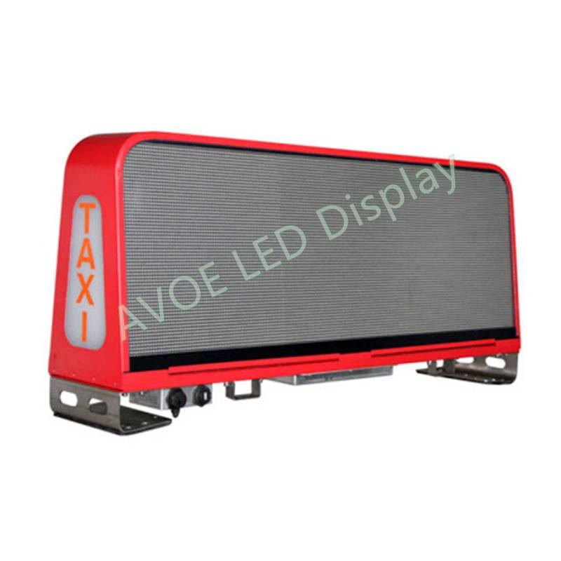 Outdoor Full Color Double Sided Taxi Roof LED Display P4 រូបភាពពិសេស