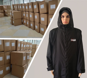 swimming parka production ready for shipment