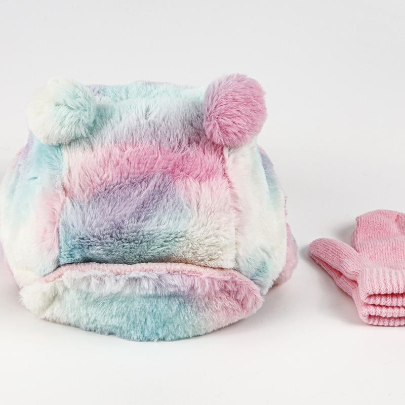Conjunto de chapéu e luvas de inverno para bebê