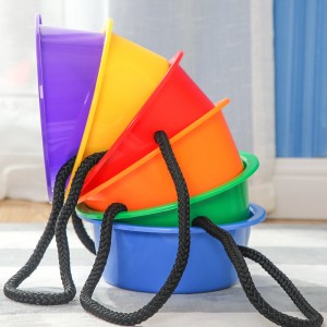 Balance training toy stepping bucket