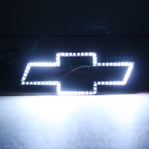 Водоотпорен 3D RGB RGBW Шарени осветлени Chevy амблем за светла со решетки Chevy Silverado