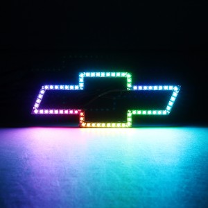 Vodotesný 3D RGB RGBW farebný osvetlený znak Chevy pre svetlá na mriežke Chevy Silverado