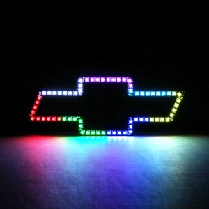 Vanntett 3D RGB RGBW fargerikt opplyst Chevy-emblem for Chevy Silverado-grilllys
