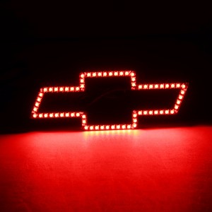 Akvorezista 3D RGB RGBW Bunta Lumigita Chevy-Emblemo por Chevy Silverado Kradaj Lumoj