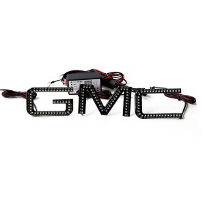 Universala Monto Lumigita GMC Plurkolora LED Emblemo GMC-Emblema Insigno