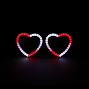 RGB / RGBW Chasing Led Milky Heart Halos rau Headlight