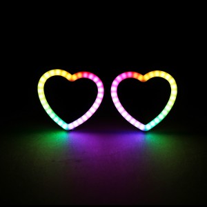 RGB /RGBW Chasing Led Milky Heart Halos pou limyè devan