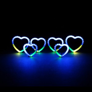 හෙඩ් ලයිට් සඳහා RGB /RGBW හඹා යාම Led Milky Heart Halos