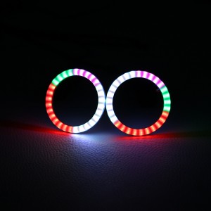 Топла распродажба RGB Chasing Color LED Smoked Halo Diffuser прстени за фарови за автомобили