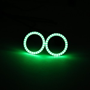 Hot Sale RGB Chasing Color Led Smoked Halo Diffuser Ringen foar auto-koplampen