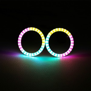 Hot Sale RGB Chasing Color Led Smoked Halo Diffuser Rings for Car Headlights