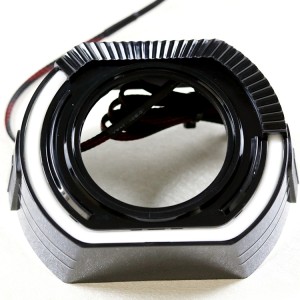 Sistem pencahayaan otomatis 3 Inch U Shrouds karo LED Halo Rings kanggo Universal Mobil Auto LED Proyektor Lensa