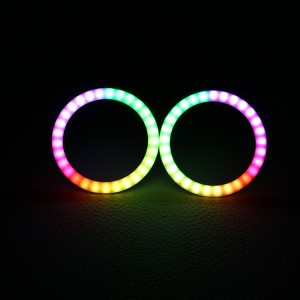 RGB all'ingrosso che insegue gli anelli di alone lattiginoso del LED per il faro